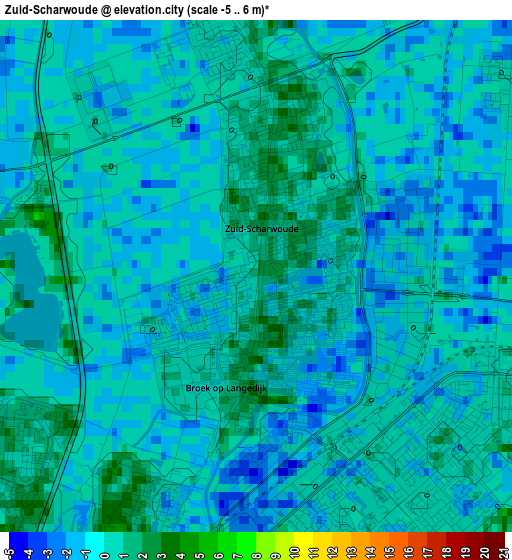 Zuid-Scharwoude elevation map