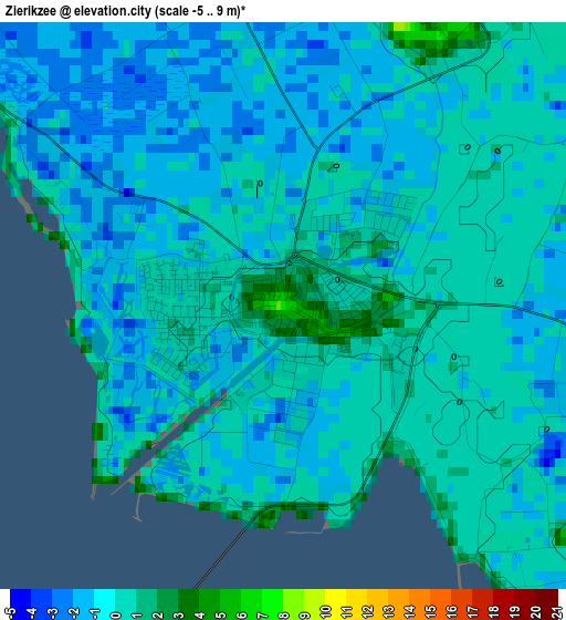 Zierikzee elevation map