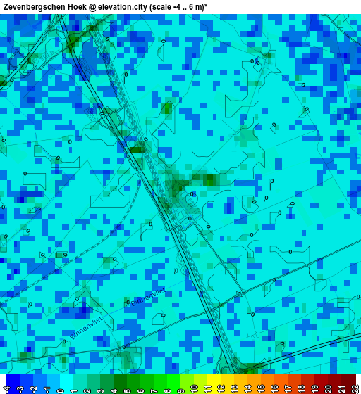 Zevenbergschen Hoek elevation map