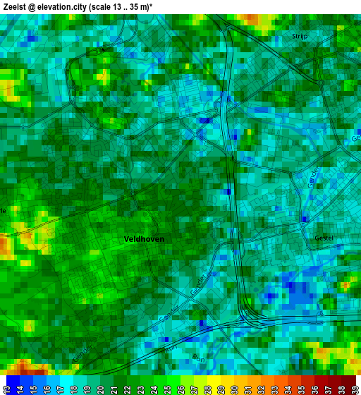 Zeelst elevation map