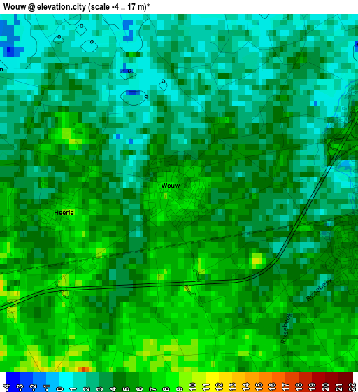 Wouw elevation map