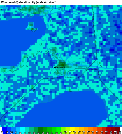 Woudsend elevation map