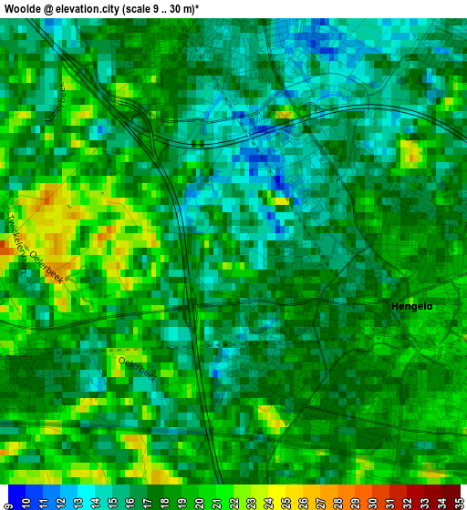 Woolde elevation map