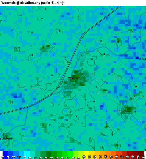 Wommels elevation map