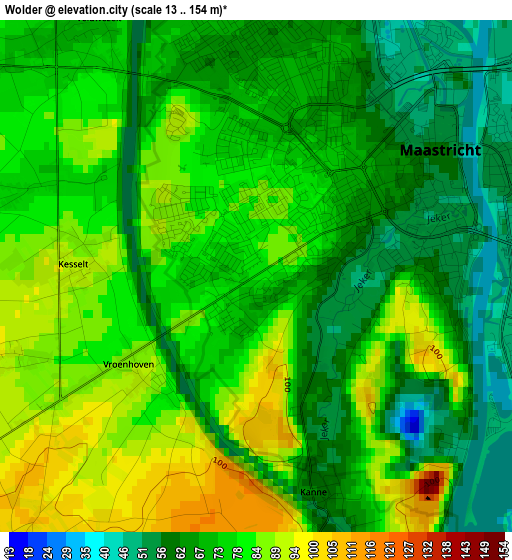 Wolder elevation map