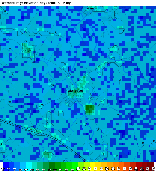 Witmarsum elevation map