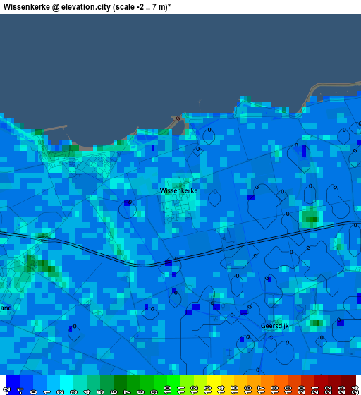 Wissenkerke elevation map