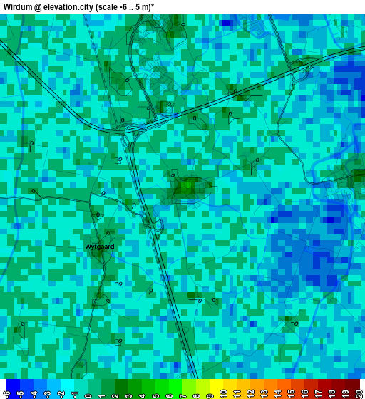 Wirdum elevation map