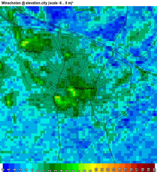 Winschoten elevation map