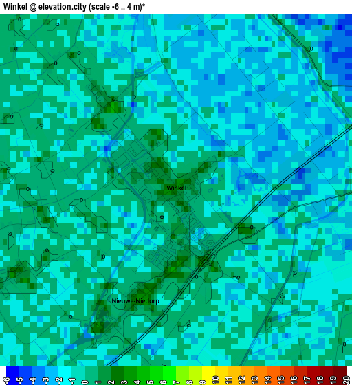 Winkel elevation map