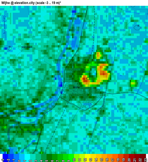 Wijhe elevation map