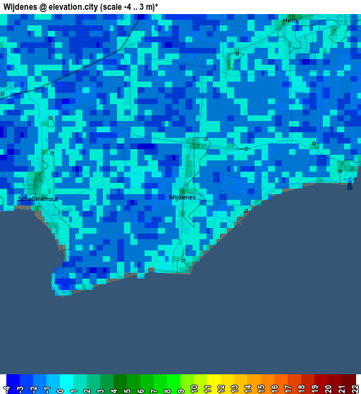 Wijdenes elevation map