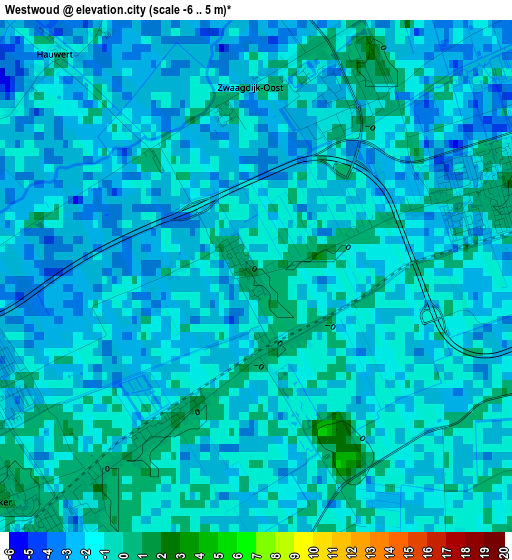 Westwoud elevation map