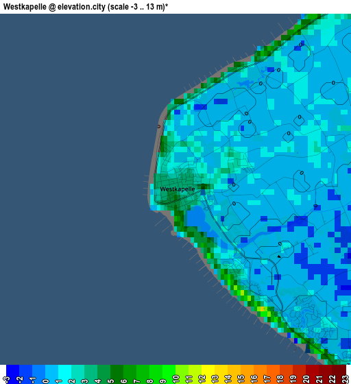 Westkapelle elevation map