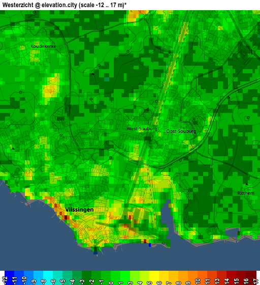 Westerzicht elevation map