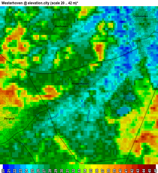 Westerhoven elevation map