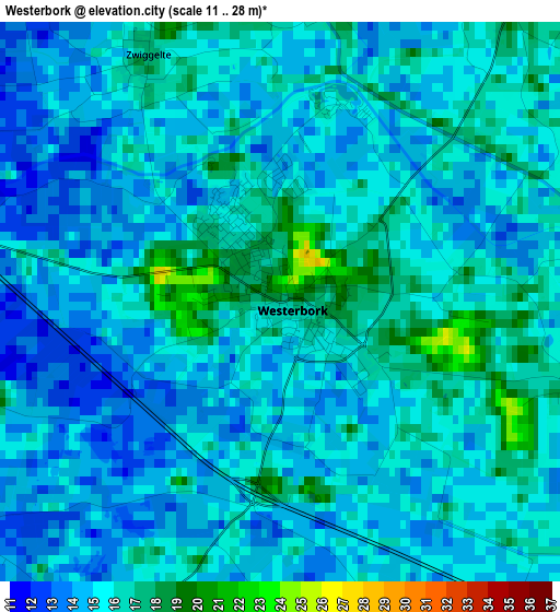 Westerbork elevation map