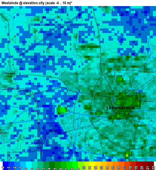 Westeinde elevation map