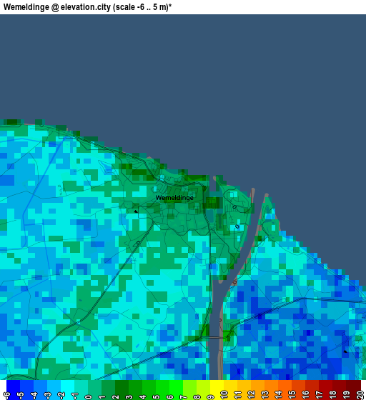 Wemeldinge elevation map