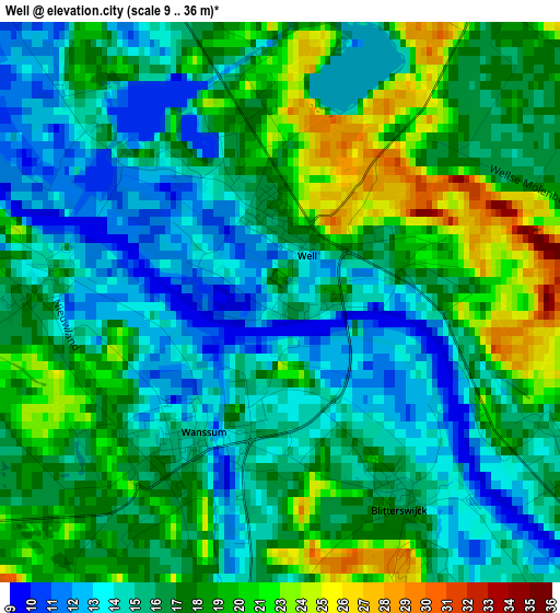 Well elevation map