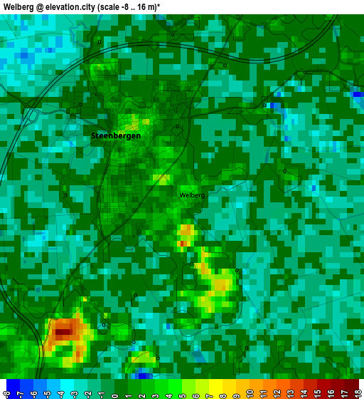 Welberg elevation map