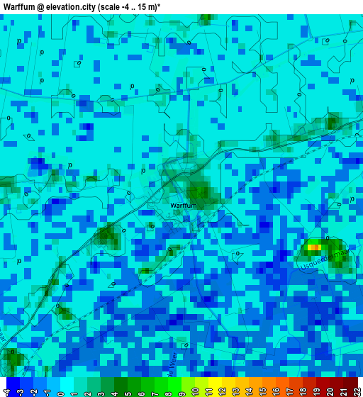 Warffum elevation map