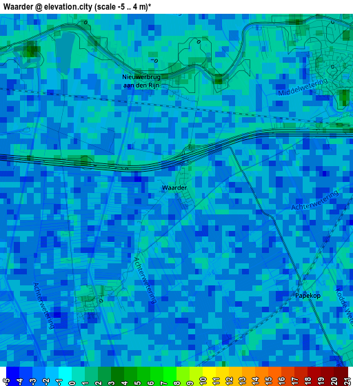 Waarder elevation map