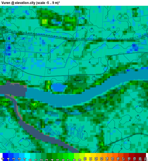 Vuren elevation map