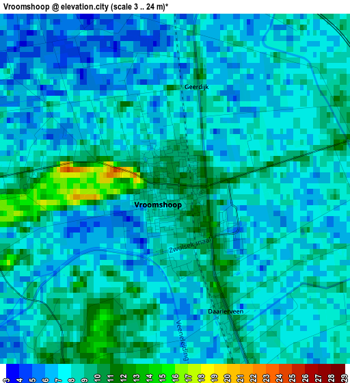 Vroomshoop elevation map