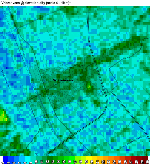 Vriezenveen elevation map