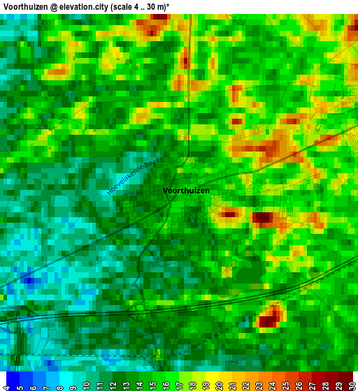 Voorthuizen elevation map