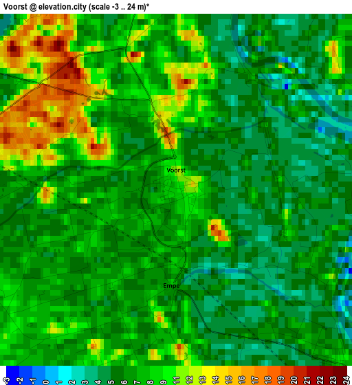 Voorst elevation map