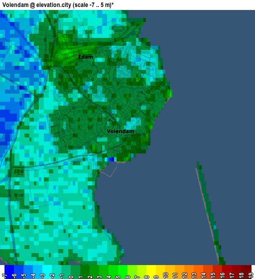 Volendam elevation map