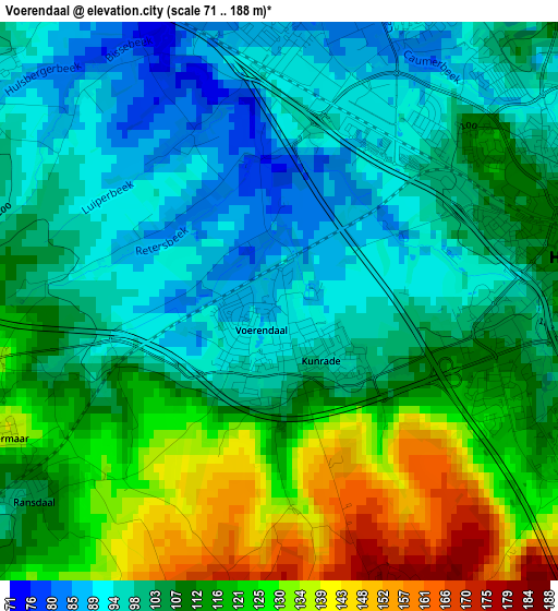 Voerendaal elevation map