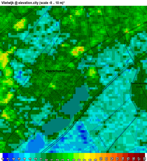 Vlietwijk elevation map