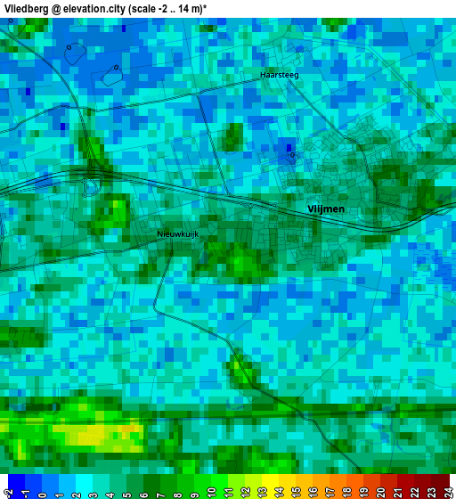 Vliedberg elevation map