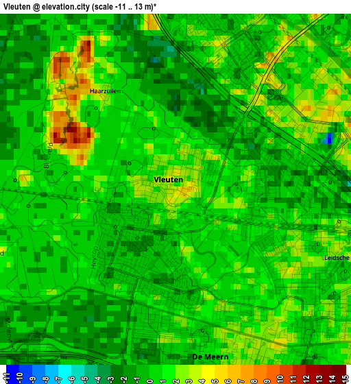 Vleuten elevation map