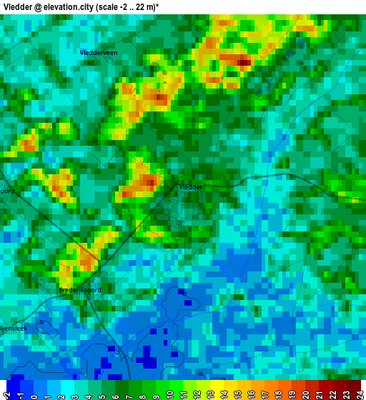 Vledder elevation map