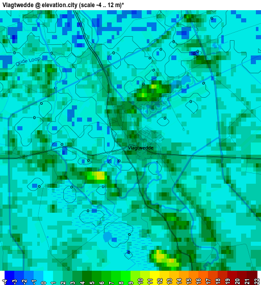 Vlagtwedde elevation map