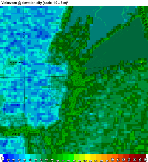 Vinkeveen elevation map