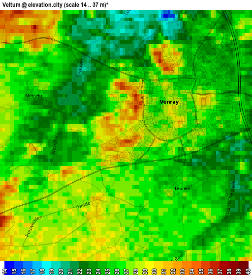 Veltum elevation map