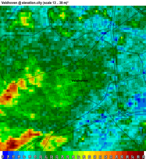 Veldhoven elevation map