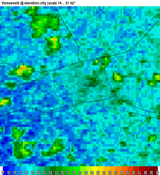 Varsseveld elevation map