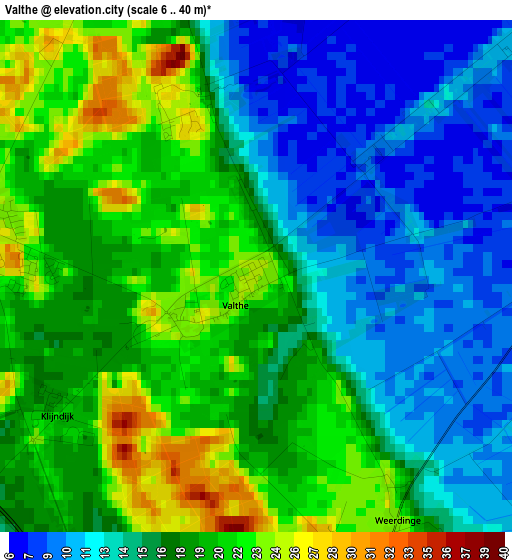 Valthe elevation map