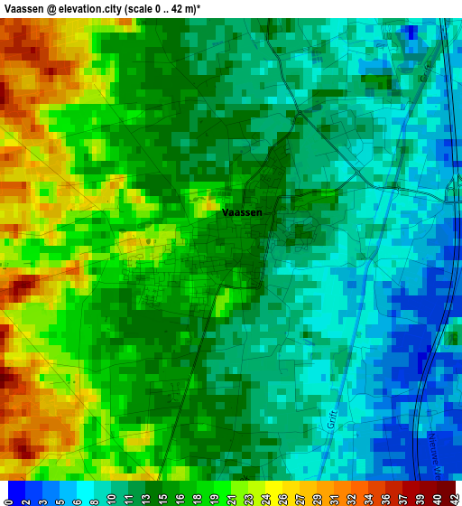Vaassen elevation map