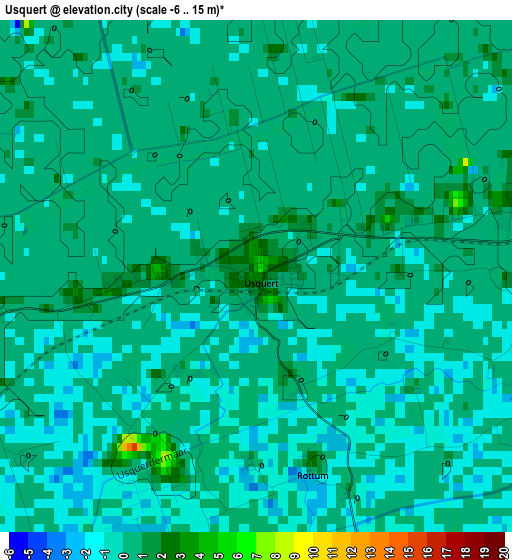 Usquert elevation map