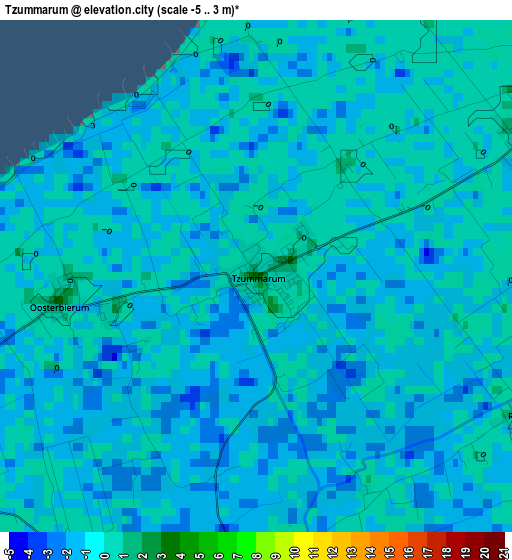 Tzummarum elevation map