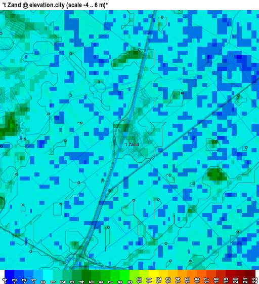 't Zand elevation map