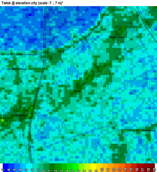 Twisk elevation map