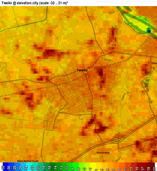 Twello elevation map